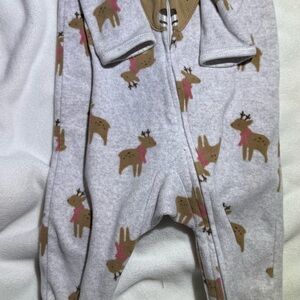 Cozy Reindeer Print Baby Onesie